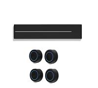 YiiLi - Enchufe de pista, carril de alimentación extraíble, enchufe deslizante, adaptador deslizante de cocina para el hogar, montaje en superficie no requiere ranura, Negro-60cm