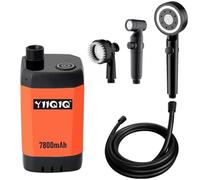 YIIQIQ Ducha portátil al Aire Libre, 7.800 Mah incorporada, 120 Minutos de Trabajo, Ducha de Campamento de Alta presión, Ducha de Campamento de Carga eléctrica portátil para