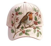 yijan Garden Morning Baseball Cap - Vintage Floral Unisex Adjustable 3D Printed Cotton Casual Dad Hat for Outdoor Wear (Robin Holly Garden)