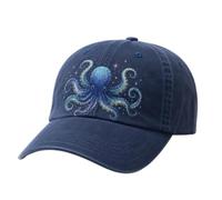 yijan Ocean Spirit Washed Baseball Cap - Adjustable Unisex Dad Hat for Outdoor Casual Wear (06)