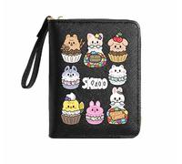 YiJee Stray-K Monedero para niña Negro PU Cuero Monedero con Cremallera SKZOO Niños Monedero Stays Accesorios, Asp2, 11.6*9.5*3.8cm, Casual