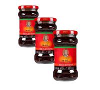 YIJIA | Aceite de Guindilla con Cacahuete 275g X 3 Botella - Un gran condimento para casi todos los platos chinos