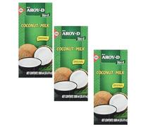 YIJIA | Aroy-D 1 litro - Leche de coco con E435 - Coconut Milk 100% Original (3 Botella)