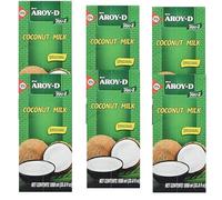 YIJIA | Aroy-D 1 litro - Leche de coco con E435 - Coconut Milk 100% Original (6 Botella)