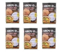 YIJIA | Aroy-D - Leche de Coco para cocinar - Extracto de Coco para Postres - 400 ml (6 Latas)