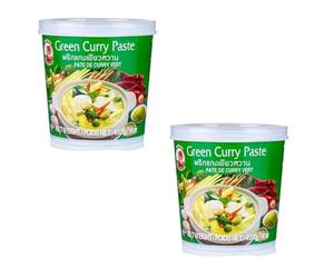 YIJIA | Cock Brand pasta curry bote 400 g - Ideal para dar un toque exótico a tus platos (2 Unidad, Verde)