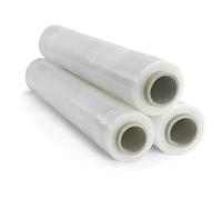 YIJIA | Film Transparente o Negro elástico para embalar de 50cmx200m,23 micras, Film para embalar industrial, Enbalaje para mudanzas,Rollo Manual de Film (Film Transparente Embalaje, 3 Rollo)