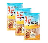 YIJIA | Pack 3 x 450g Tallarines de Cristal de Tapioca para Japchae - Fideos Coreano transparente