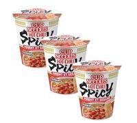 YIJIA | Pack 3 x 66grs Ramen Instantaneo Cup Noodles sabor Hot chili Picante - Piment Et Sésamo