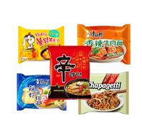 YIJIA | Pack 5 Paquetes mezclados B Ramen Coreano instantáneo Mariscos, Shin Ramyun, Chapagetti, Ternera Picante y de Queso