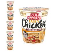 YIJIA | Pack 6 x 63grs Ramen Instantaneo Cup Noodles sabor Tasty Pollo - Asian Style Soup