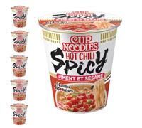 YIJIA | Pack 6 x 66grs Ramen Instantaneo Cup Noodles sabor Hot chili Picante - Piment Et Sésamo