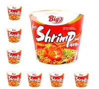 YIJIA | Pack 8 X 115g Ramen Coreano Cup Noodles Soup | Gamba Picante | Nong shim Shrimp