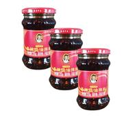 YIJIA | Salsa de Chili Crujiente 210g X 3 Botella - Un gran condimento para casi todos los platos chinos