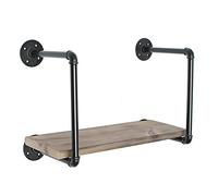 YIJIAHUI Estantes flotantes Rústico Tubo de Madera Bastidor Flotante Estante Soporte Soporte Montado en Pared Almacenamiento