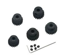 YijiaLink Juego de 5 engranajes de piñón de acero 48P 19T 20T 21T 22T 23T con tornillos para eje de 3,175 mm 1/10 RC motor de cepillo sin escobillas para coche