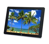 YIJIAN 15.4 Pulgadas HD 15.4inch TFT-LCD 1280 * 800 Marco de Fotos Digital Reloj del álbum MP3 MP4 Player con Anuncio de la película de Escritorio Remoto (Color : Black)