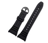 YIJIAN Banda de Reloj de Silicona Compatible con Casio 3239 W-96H-1A 2A 9A Pulsera de Goma Impermeable Deportiva for Hombres con Correa electrónica. (Band Color : Black, Band Width : 26mm)