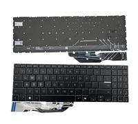 YIJIATech Teclado para portátil Fearless Pro16 2025 V3607V RTX5050 SG-C0380-XUA 0KN1-K71US56 letras blancas con botón de encendido de retroiluminación de tecla AI (V3607V (tecla frontal negra, lado