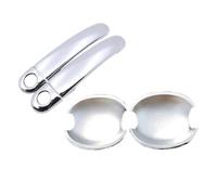 YIJIAVSX Embellecedor Cromado Para Manijas De Puerta Exteriores Para Skoda Para Roomster 5J 2006 2007 2008 2009 2010 2011 2012 2013 2014 2015 (HandleBowl 2 Keyhole)