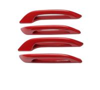 YIJIAVSX Tiradores Exteriores De Coche Modificación Manija Puerta Con Diseño De Fibra De Carbono. Sistema Anticongelante Para Manijas De Puertas De Autos Para Model 3 Y(Passion red)