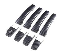 YIJIAVSX Tiradores Exteriores De Coche Para Mitsubishi Para Pajero 2019 ABS Fibra De Carbono Manija De Puerta De Coche Cubierta Embellecedora De Manija De Puerta Pegatinas(Carbon fiber(Style A)