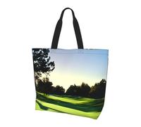 YIJIAYH Bolsas de hombro con estampado de campo de golf de gran capacidad para mujer, con bolsillo para compras, trabajo, universidad, viajes