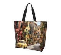 YIJIAYH Bolsas de hombro italianas de gran capacidad con estampado callejero italiano con bolsillo para ir de compras, trabajo, universidad, viajes