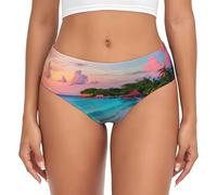 YIJIAYH Jamaica Beach Print - Calzoncillos elásticos y transpirables para mujer, cómodos y flexibles, disponibles en tallas grandes, Negro, L