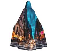 YIJIAYH Streets of New York City - Capa con capucha para adultos, para Halloween, carnaval, cosplay, fiesta de Navidad, eventos temáticos