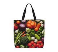 YIJIAYUN Bolsa reutilizable ligera, duradera y repelente al agua. Introducción de varias bolsas de impresión de verduras con cierre de cremallera