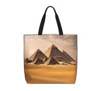 YIJIAYUN Bolsas reutilizables de alta capacidad, ligeras y duraderas con estampado de pirámides de Egipto diseñadas para las compras diarias