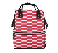 YIJIAYUN Elegante mochila con estampado de bandera austriaca grande, impermeable, correas ajustables para actividades al aire libre