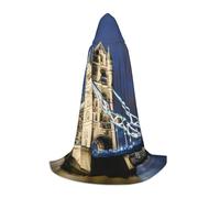 YIJIAYUN Elegante y cómoda capa con capucha para adolescentes Tower Bridge con estampado de Londres, excelente para eventos temáticos y uso diario