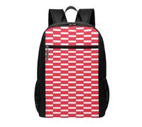 YIJIAYUN Mochila de gran capacidad con estampado de bandera austriaca de 17 pulgadas para la escuela y uso al aire libre, tanto para hombres como para mujeres.