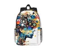 YIJIAYUN Mochila de sarga repelente al agua con estampado de cerebro de inteligencia artificial, ligera, para laptop, para adolescentes, 15 pulgadas