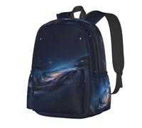 YIJIAYUN Mochila espaciosa y ligera con estampado de galaxia, Vía Láctea, duradera, correas ajustables para la escuela o viajes