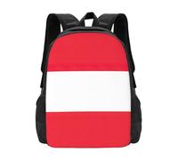 YIJIAYUN Mochila ligera con estampado de bandera austriaca de gran capacidad para ir a escuelas de turismo de 16.5 pulgadas