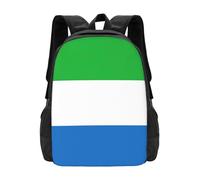 YIJIAYUN Mochila ligera con estampado de bandera de Sierra Leona de gran capacidad para ir a escuelas de turismo de 16.5 pulgadas