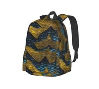 YIJIAYUN Mochila ligera y espaciosa con estampado de escamas de dragón para estudiantes, duradera, correas ajustables para la escuela o viajes