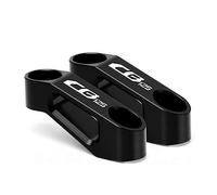 YIJIEBAO 2 uds Universal motocicleta ajuste for CB500X CB125 F CB125F CB125R CB 250F espejos retrovisores extensión elevador soporte adaptador Extensor de montaje(Black cb125)