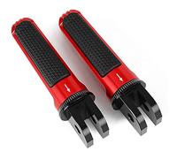 YIJIEBAO Ajuste for Bonneville T100 T120 Daytona 675 R 675R Street Speed Triple Twin Tiger Sport Thruxton 1200 reposapiés delantero Estribo antideslizante(Red)