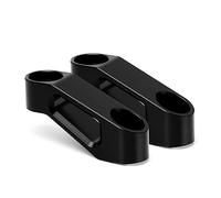 YIJIEBAO Ajuste for PCX125 PCX 125 PCX150 150 PCX160 160 espejos retrovisores de motocicleta extensión elevador adaptador espejo Extende Extensor de montaje(Black-no logo)