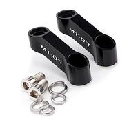 YIJIEBAO Ajuste for Yamaha FZ8 XJ6/Diversion/F XJR MT07 CNC, elevador de espejo retrovisor for motocicleta, extensores, espaciadores, adaptador extensión Extensor de montaje(MT-07 BLACK)