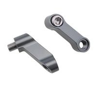 YIJIEBAO Compatible con MT-01, MT-03, MT-25, MT-07, MT-09, MT-10, FZ-09, FZ-10, FJ-09, MT-125 y MT-15. Extensores espaciadores for elevadores de espejo. Adaptador extensión Extensor de montaje(GRAY)