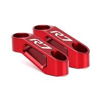 YIJIEBAO Elevador de extensión espejo apto for Yamaha YZF R1 R1M R3 R6 R7 R25 R125 YZFR1 YZFR1M YZFR7 YZFR6 YZFR25 adaptador espejos retrovisores Extensor de montaje(Red-R7)