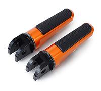 YIJIEBAO Estribos for motocicleta, reposapiés, Pedal delantero for conductor apto for 390 125/200/ for APRILIA SHIVER 750 2007-2016 900 2017-2019 Estribo antideslizante(Orange)