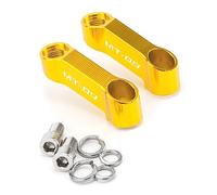 YIJIEBAO Piezas universales de Moto 10MM y 8MM aptas for Yamaha MT07 MT10 MT03 MT09 espejos retrovisores motocicleta extensión elevador adaptador MT 07 09 Extensor de montaje(MT09 Gold)