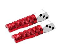 YIJIEBAO Reposapiés CNC for pasajero de motocicleta, reposapiés traseros, aptos for YAMAHA MT-07 MT-09 MT-10 MT 07 09 10 con logotipo láser Estribo antideslizante(Red)