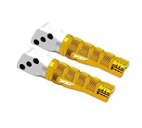 YIJIEBAO Reposapiés de aluminio CNC aptos for YAMAHA YZF R3 R6 R25 2015-2022 pedales clavijas pie pasajero trasero motocicleta Estribo antideslizante(Gold)